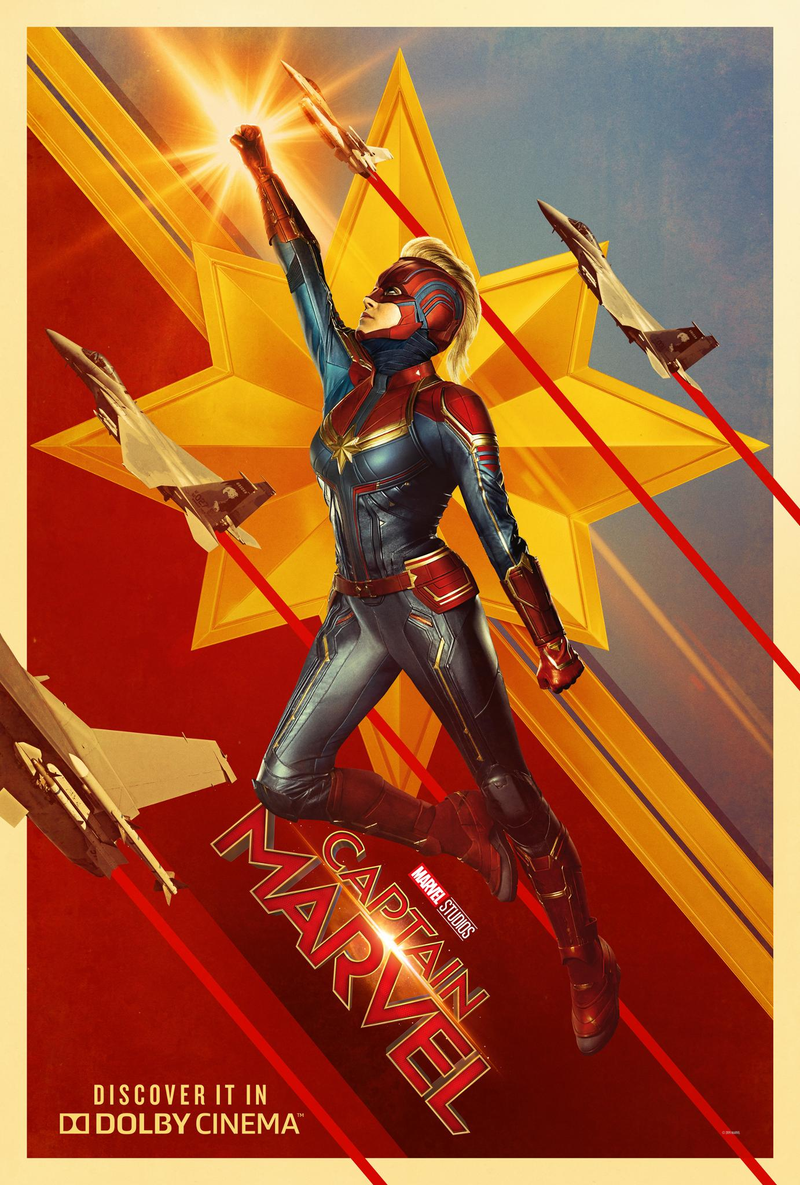 The Captain Marvel Dolby Cinema poster.
